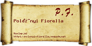 Polónyi Fiorella névjegykártya